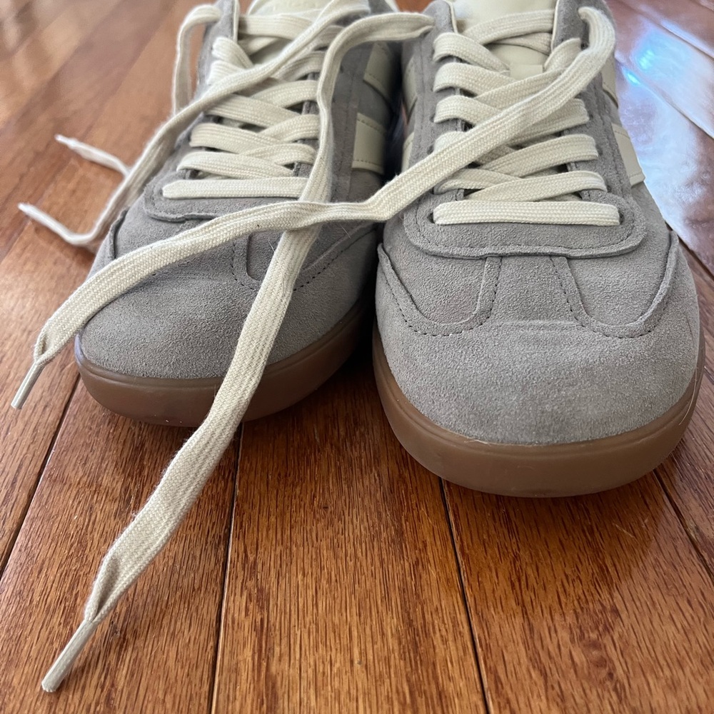 Women’s Gray Suede Sneakers - Picture 2 of 8